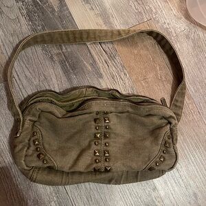 Old West Studded Khaki Shoulder Bag